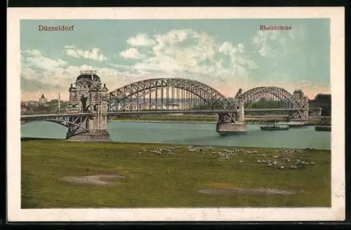 AK Düsseldorf, Rheinbrücke
