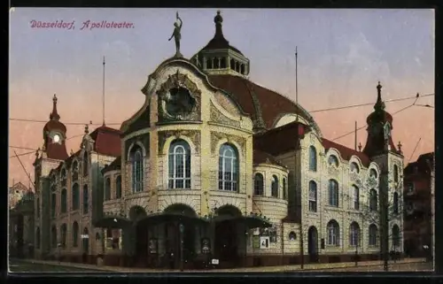 AK Düsseldorf, Strassenpartie am Apollotheater