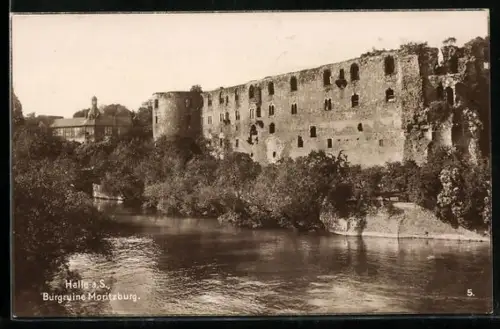 AK Halle a. S., Burgruine Moritzburg