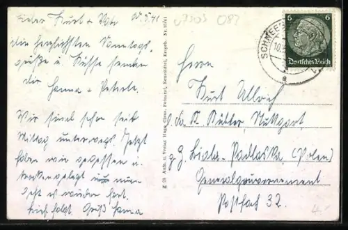 AK Oberschlema, Radiumbad mit Strassenpartie