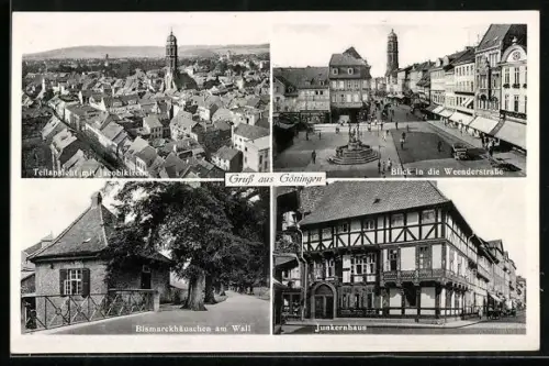 AK Göttingen, Junkernhaus, Bismarckhäuschen am Wall, Weenderstrasse