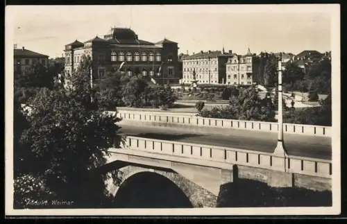 AK Weimar, Ortschaft mit Viadukt