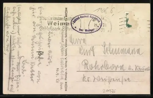 AK Weimar, Ortschaft mit Viadukt