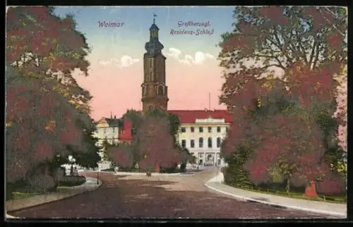 AK Weimar, Grossherzogliches Residenz-Schloss