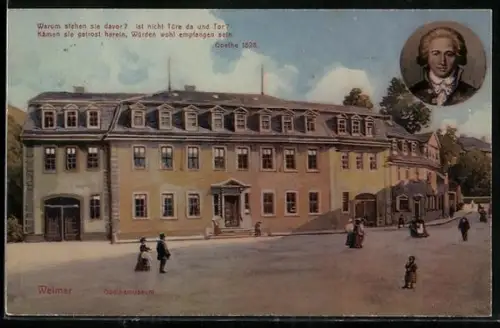 Künstler-AK Weimar, Goethemuseum, Portrait