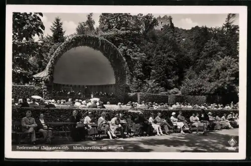 AK Badenweiler /Schwarzwald, Musikpavillon im Kurpark