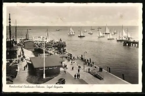AK Cuxhaven-Duhnen, Nordseebad, Segel-Regatta