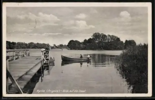 AK Kyritz /Pignitz, Blick auf die Insel