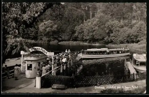 AK Malente-Gremsmühlen, Dieksee, Abfahrt der 5 Seen-Fahrt