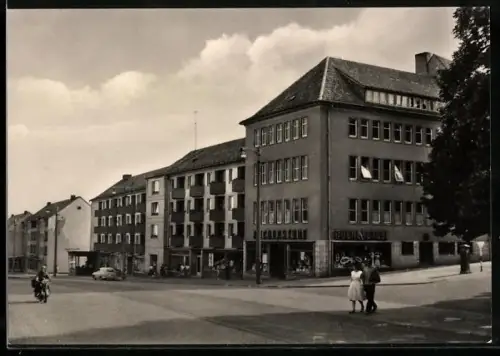 AK Nordhausen, Rautenstrasse mit Bücherstube