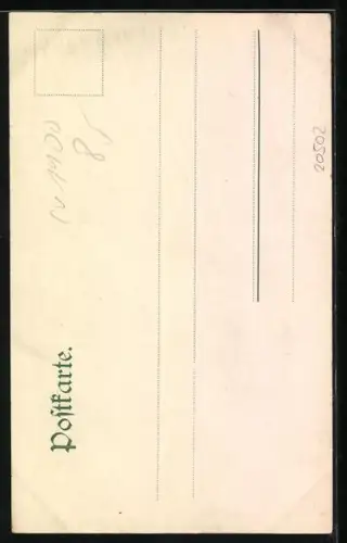 AK Aachen, Rathaus, Rückfront