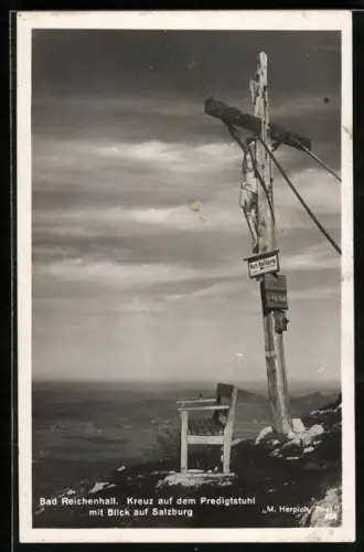 AK Bad Reichenhall, Kreuz auf dem Predigtstuhl