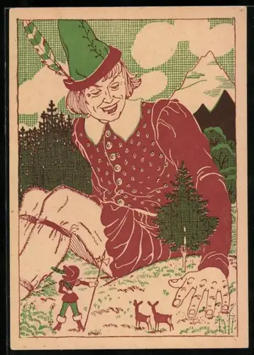 AK Der Riese am Wald, Das tapfere Schneiderlein