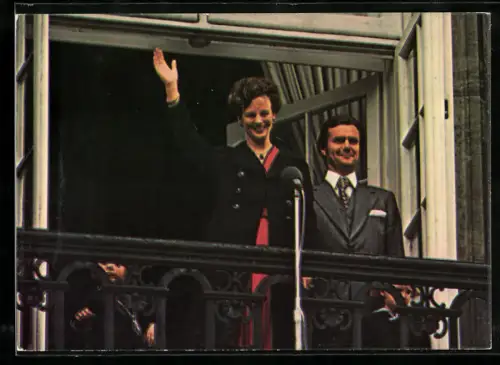 AK Kopenhagen, Königin Margarethe II und Prinz Henrik