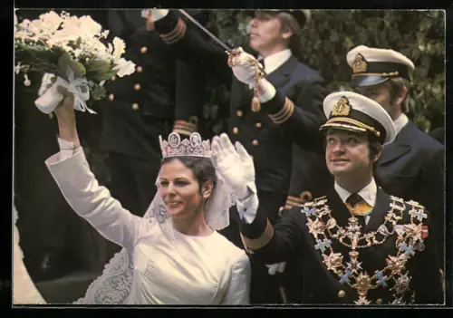 AK Stockholm, Hochzeit des Königspaars von Schweden 1976