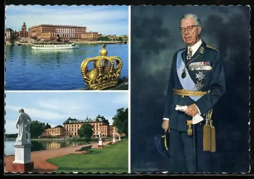 AK Stockholm, Königliches Schloss, König von Schweden