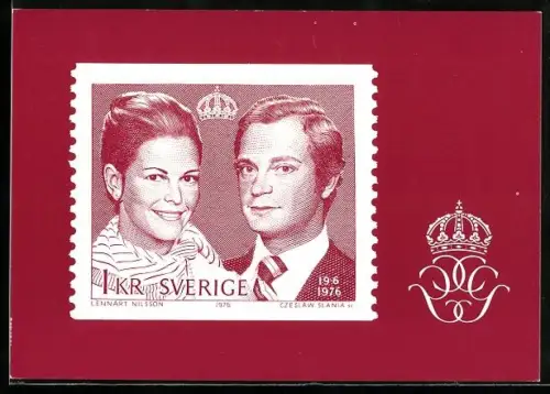 AK Staatsbesuch von König Carl XVI Gustaf und Königin Silvia in Deutschland 1976