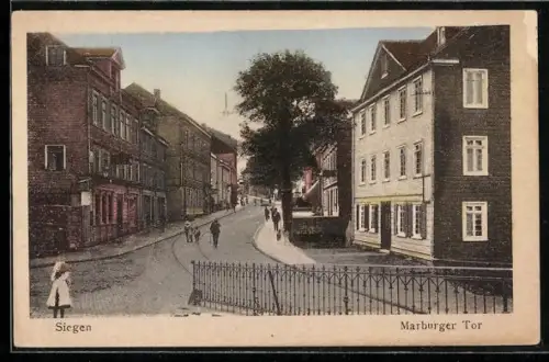 AK Siegen, Marburger Tor mit Cigarren-Geschäft
