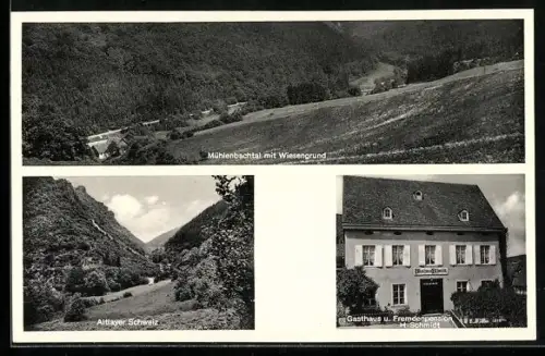 AK Altlay, Mühlbachtal, Wiesengrund, Altlayer Schweiz und Gasthaus H. Schmidt