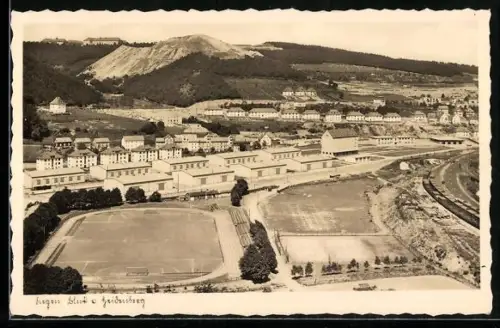 AK Siegen, Vogelschau auf Sportstadion und Heidenberg