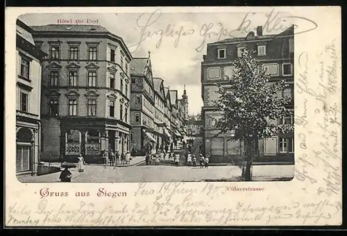 AK Siegen, Hotel zur Post in der Cölnerstrasse