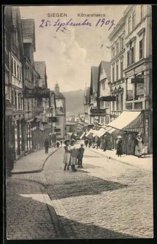 AK Siegen, Tengelmanns Kaffee-Geschäft in der Kölnerstrasse