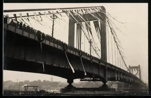 Foto-AK Mülheim-Köln, Einweihungsfeier der Brücke 1929