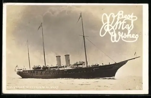 AK Königliche Yacht Victoria & Albert in Fahrt, Kriegsschiff