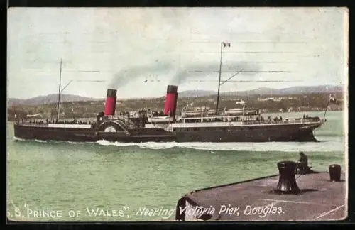AK Douglas, S.S. Prince of Wales nearing Victoria Pier, Passagierschiff
