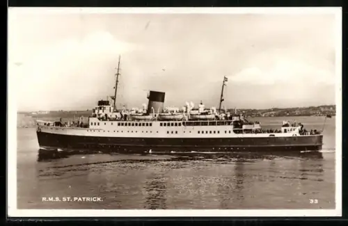 AK Passagierschiff R.M.S. St. Patrick in Seitenansicht