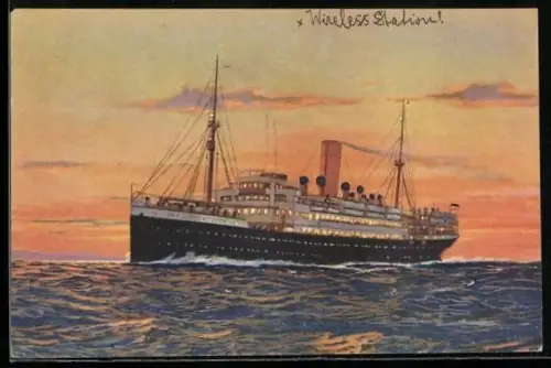 AK Doppelschraubendampfer Yorck des Norddeutschen Lloyd Bremen in Fahrt, Passagierschiff