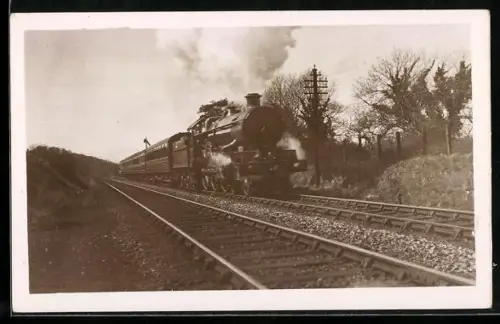 AK Britische Lokomotive Nr. 4009 Shooting Star in voller Fahrt, englische Eisenbahn