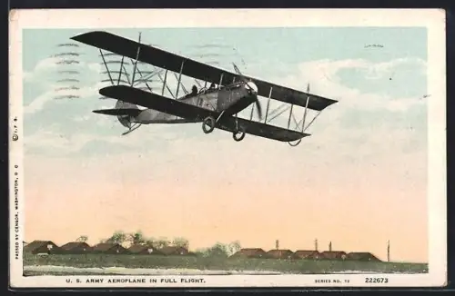 AK U.S. Army Aeroplane in full flight, Flugzeug