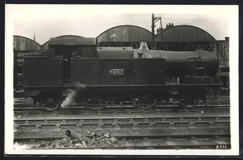 AK Britische Lokomotive Nr. 3616 mit Lokführer und Heizer, englische Eisenbahn