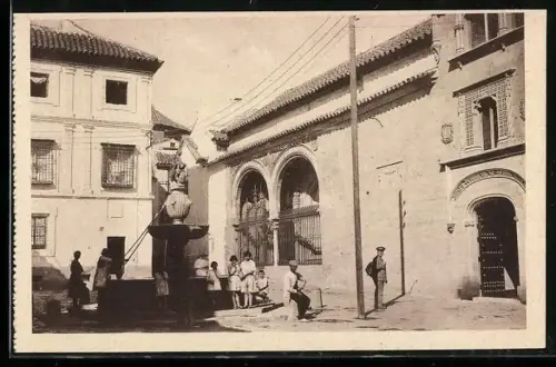AK Cordoba, La renombrada fuente del Potro y fachada del Museo Provincial