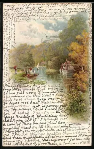 Künstler-AK Cliveden, On the Thames