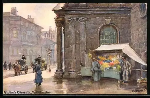 Künstler-AK Manchester, St Ann`s Church