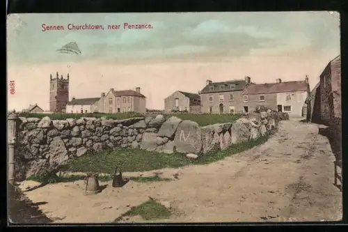AK Sennen /Penzance, Street view of the Churchtown