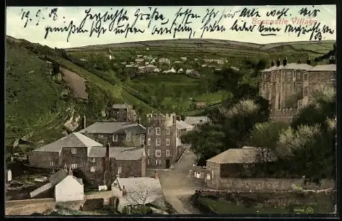 AK Boscastle, Panorama of the village and its surroundings