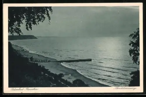 AK Rauschen /Ostsee, Abendstimmung am Strand