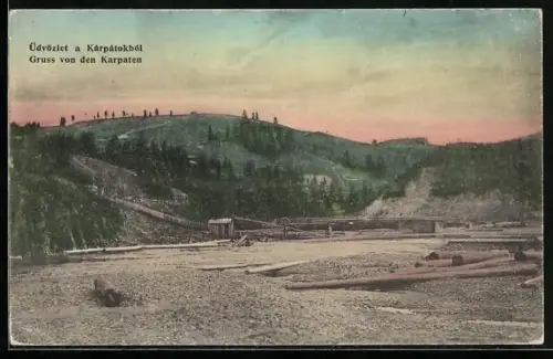 AK Karpaten / Karpatokbol, Landschaftspartie