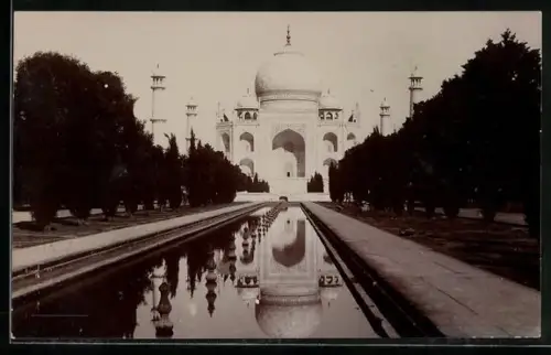 AK Agra, Palast mit Allee und Wasergraben