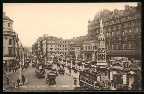 AK London, The Strand and Charing Cross, Panorama