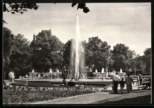 AK Sangerhausen, Springbrunnen auf dem Anger