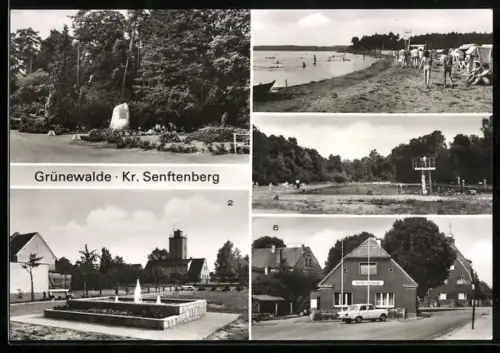 AK Grünewalde /Senftenberg, Park, Naherholungsgebiet Grünewalder Lauch, Schwimmbad