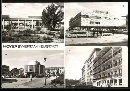 AK Hoyerswerda-Neustadt, Centrum-Warenhaus, Planetarium, Kreiskrankenhaus-Isolierstation