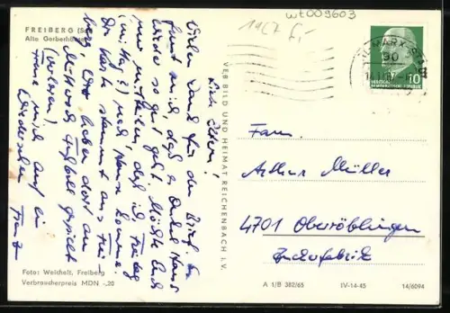 AK Freiberg /Sa., Alte Gerberhäuser