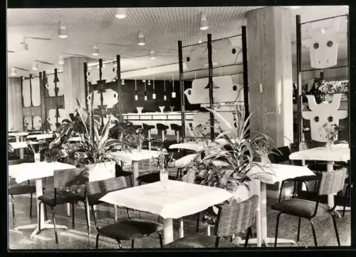 AK Klink /Kr. Waren, FDGB-Ferienobjekt Erholungsheim Herbert Warnke, Milchbar