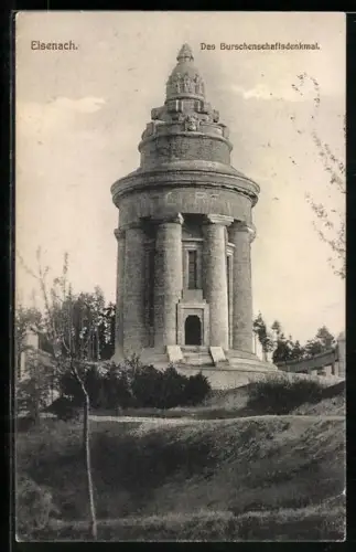 AK Eisenach, Blick auf Burschenschaftsdenkmal