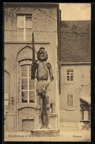 AK Brandenburg /Havel, Roland-Statue